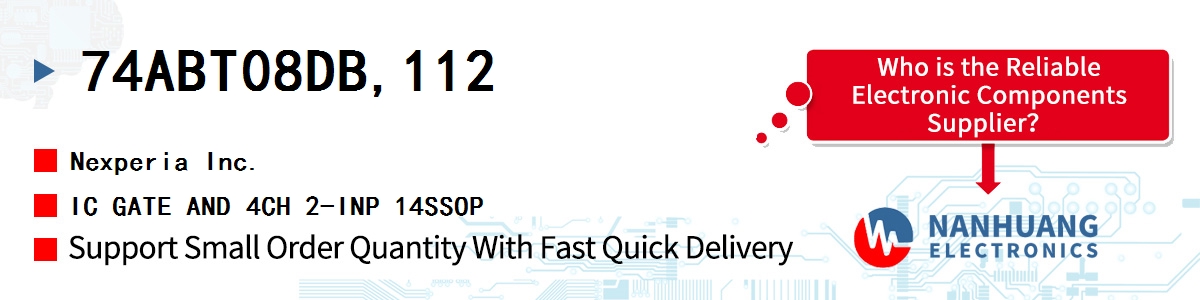 74ABT08DB,112 Nexperia IC GATE AND 4CH 2-INP 14SSOP