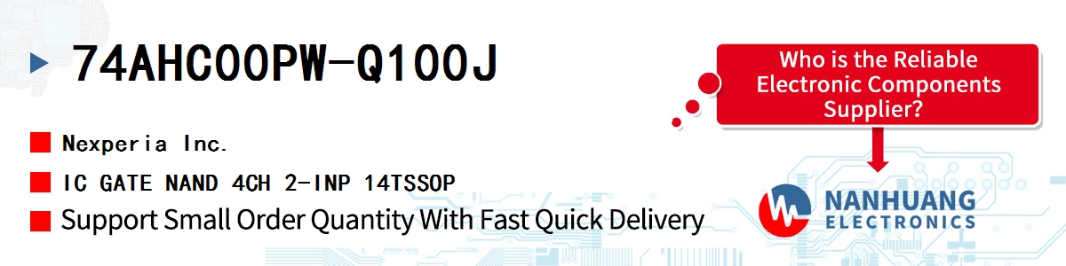 74AHC00PW-Q100J Nexperia IC GATE NAND 4CH 2-INP 14TSSOP