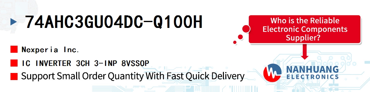 74AHC3GU04DC-Q100H Nexperia IC INVERTER 3CH 3-INP 8VSSOP