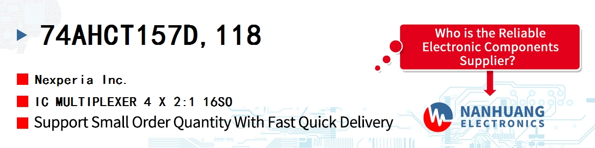 74AHCT157D,118 Nexperia IC MULTIPLEXER 4 X 2:1 16SO