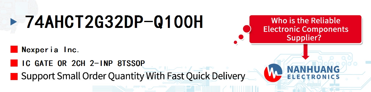 74AHCT2G32DP-Q100H Nexperia IC GATE OR 2CH 2-INP 8TSSOP