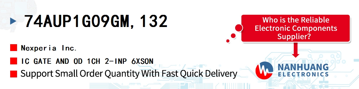 74AUP1G09GM,132 Nexperia IC GATE AND OD 1CH 2-INP 6XSON