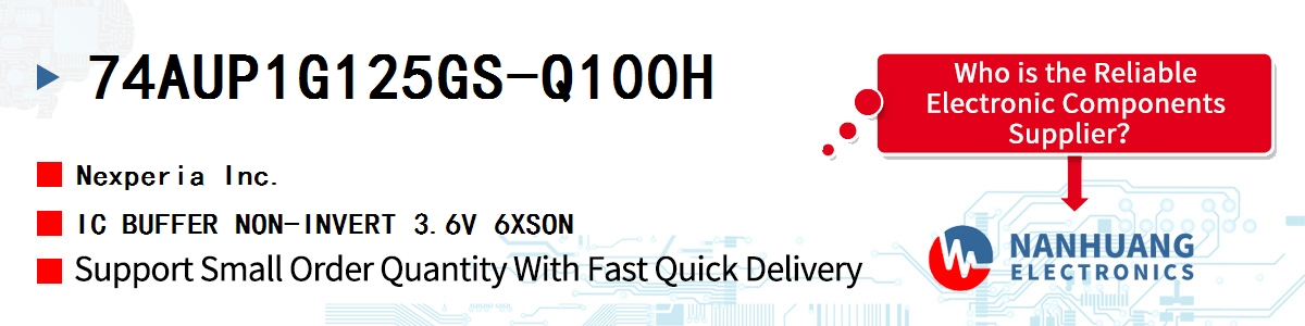 74AUP1G125GS-Q100H Nexperia IC BUFFER NON-INVERT 3.6V 6XSON