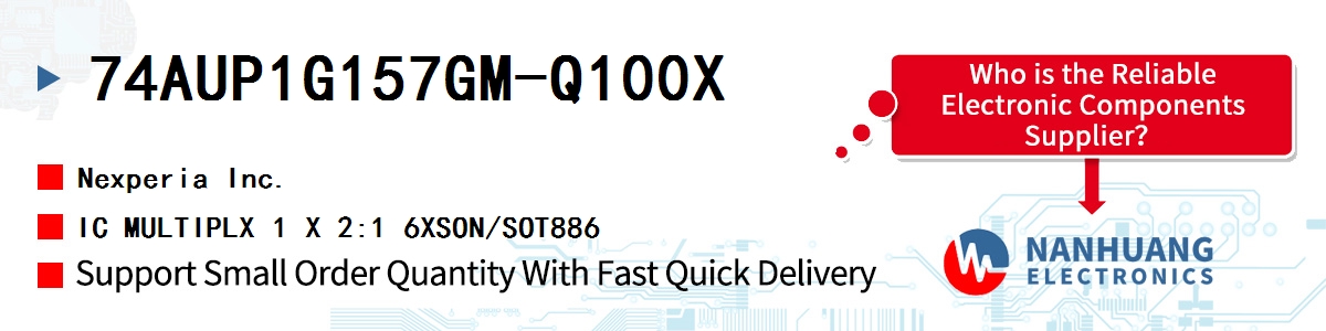 74AUP1G157GM-Q100X Nexperia IC MULTIPLX 1 X 2:1 6XSON/SOT886