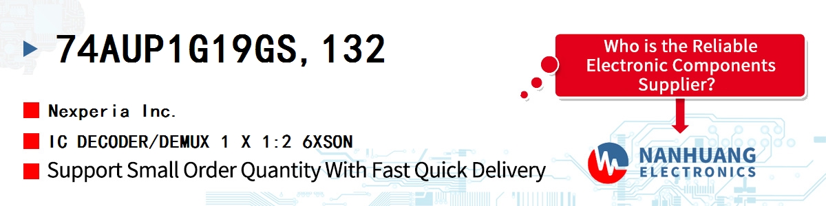 74AUP1G19GS,132 Nexperia IC DECODER/DEMUX 1 X 1:2 6XSON