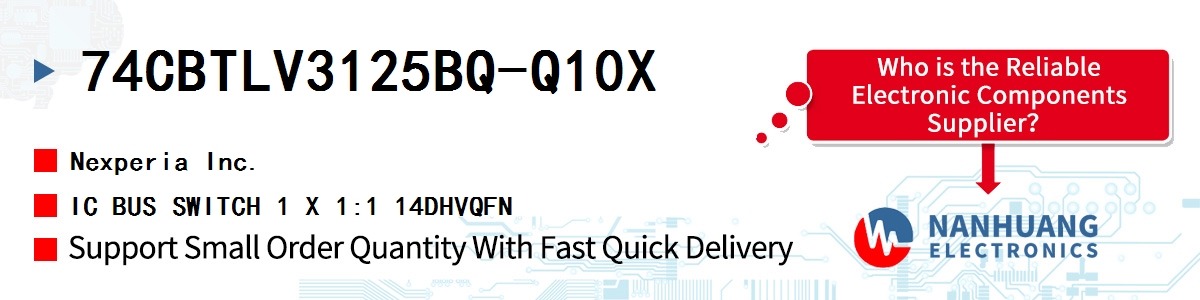 74CBTLV3125BQ-Q10X Nexperia IC BUS SWITCH 1 X 1:1 14DHVQFN