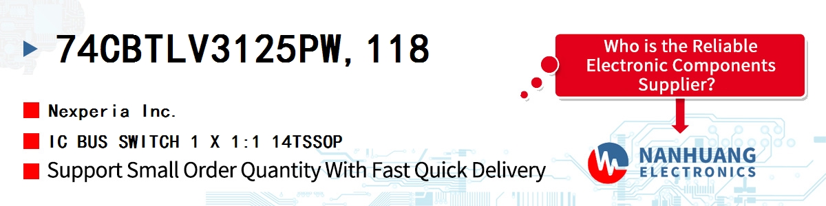 74CBTLV3125PW,118 Nexperia IC BUS SWITCH 1 X 1:1 14TSSOP