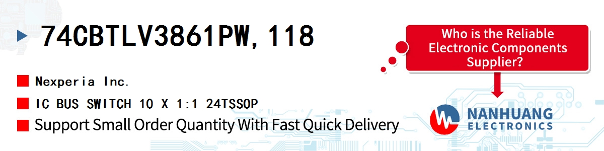 74CBTLV3861PW,118 Nexperia IC BUS SWITCH 10 X 1:1 24TSSOP