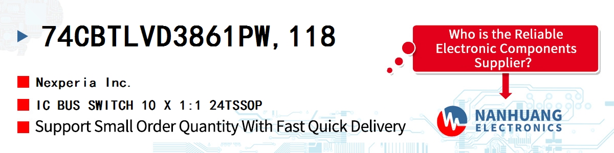 74CBTLVD3861PW,118 Nexperia IC BUS SWITCH 10 X 1:1 24TSSOP