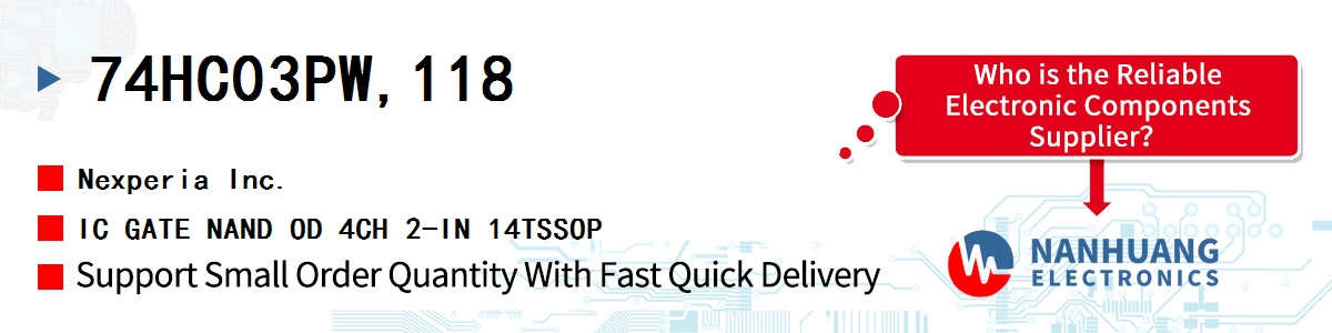 74HC03PW,118 Nexperia IC GATE NAND OD 4CH 2-IN 14TSSOP