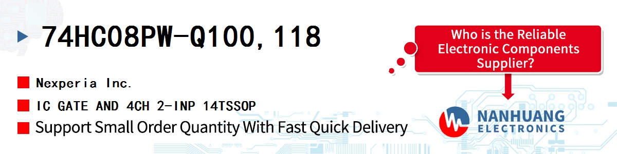 74HC08PW-Q100,118 Nexperia IC GATE AND 4CH 2-INP 14TSSOP