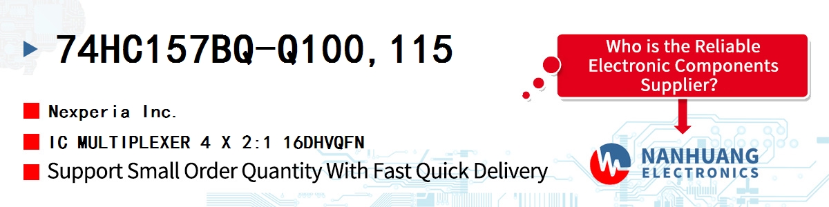 74HC157BQ-Q100,115 Nexperia IC MULTIPLEXER 4 X 2:1 16DHVQFN