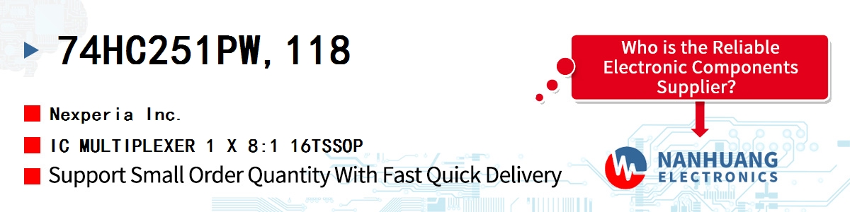 74HC251PW,118 Nexperia IC MULTIPLEXER 1 X 8:1 16TSSOP