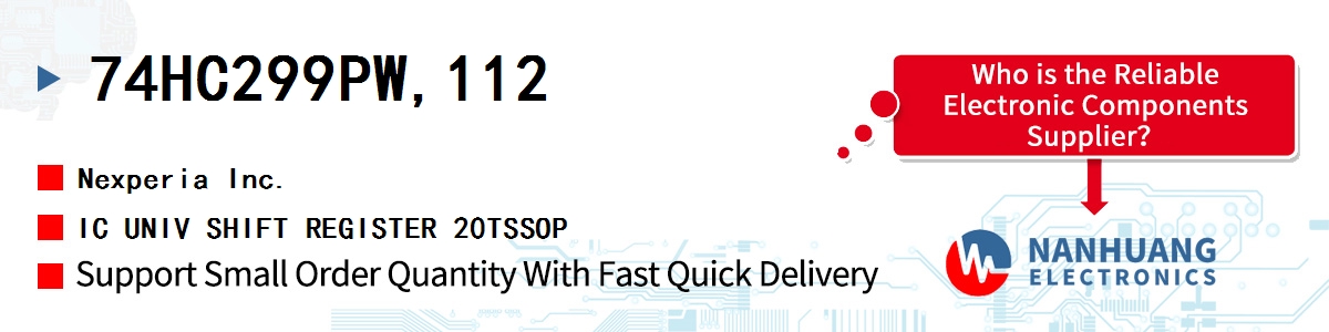 74HC299PW,112 Nexperia IC UNIV SHIFT REGISTER 20TSSOP