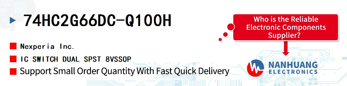 74HC2G66DC-Q100H Nexperia IC SWITCH DUAL SPST 8VSSOP