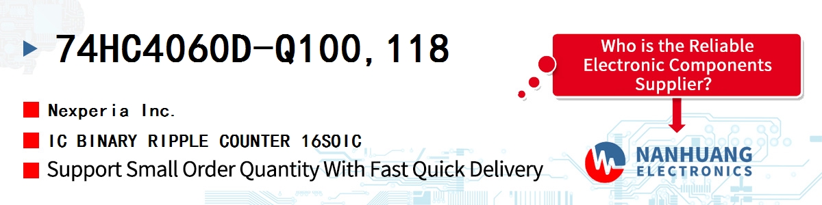 74HC4060D-Q100,118 Nexperia IC BINARY RIPPLE COUNTER 16SOIC