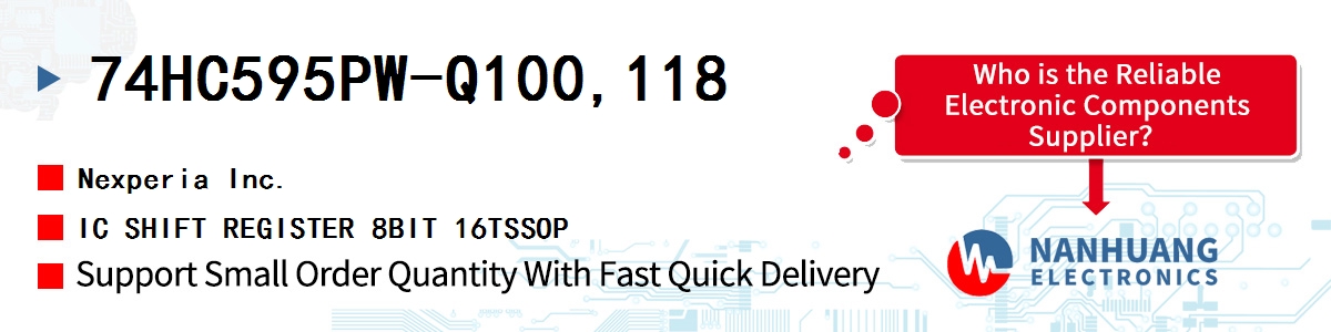 74HC595PW-Q100,118 Nexperia IC SHIFT REGISTER 8BIT 16TSSOP