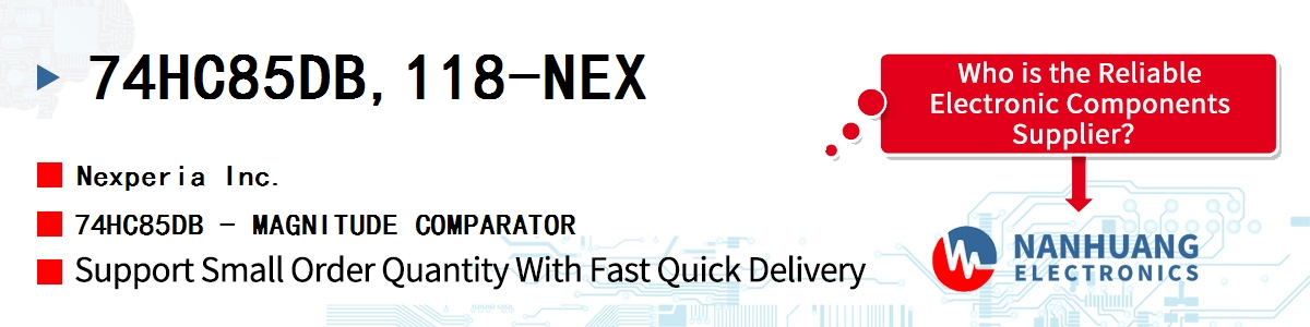 74HC85DB,118-NEX Nexperia 74HC85DB - MAGNITUDE COMPARATOR