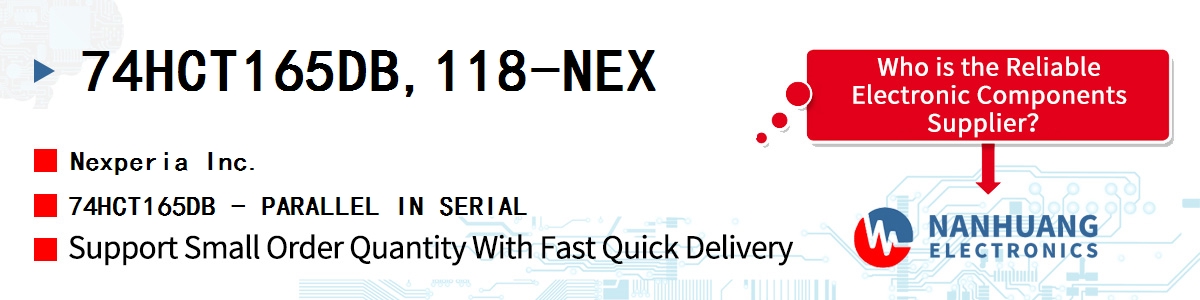 74HCT165DB,118-NEX Nexperia 74HCT165DB - PARALLEL IN SERIAL