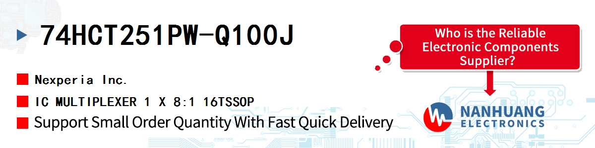 74HCT251PW-Q100J Nexperia IC MULTIPLEXER 1 X 8:1 16TSSOP