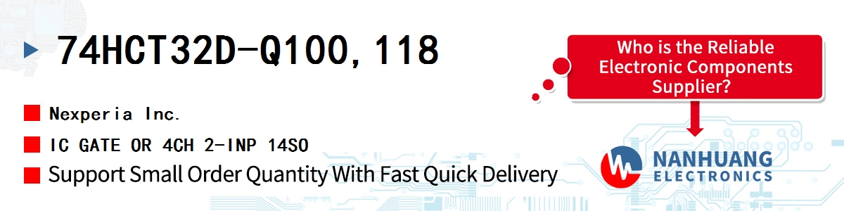 74HCT32D-Q100,118 Nexperia IC GATE OR 4CH 2-INP 14SO