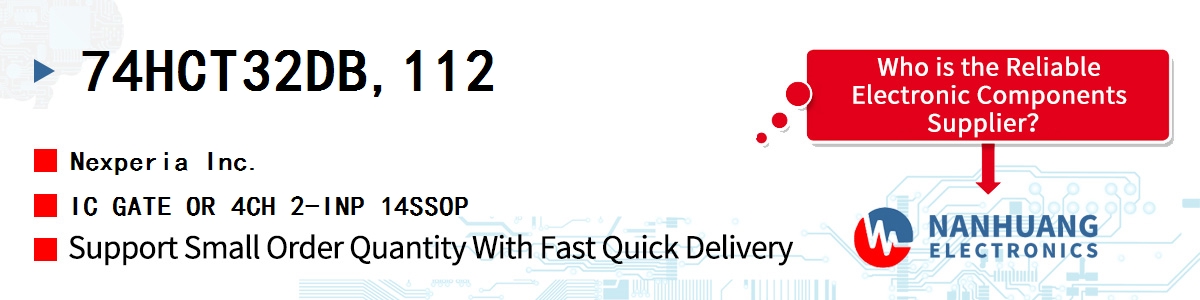 74HCT32DB,112 Nexperia IC GATE OR 4CH 2-INP 14SSOP