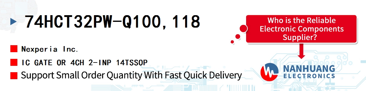 74HCT32PW-Q100,118 Nexperia IC GATE OR 4CH 2-INP 14TSSOP