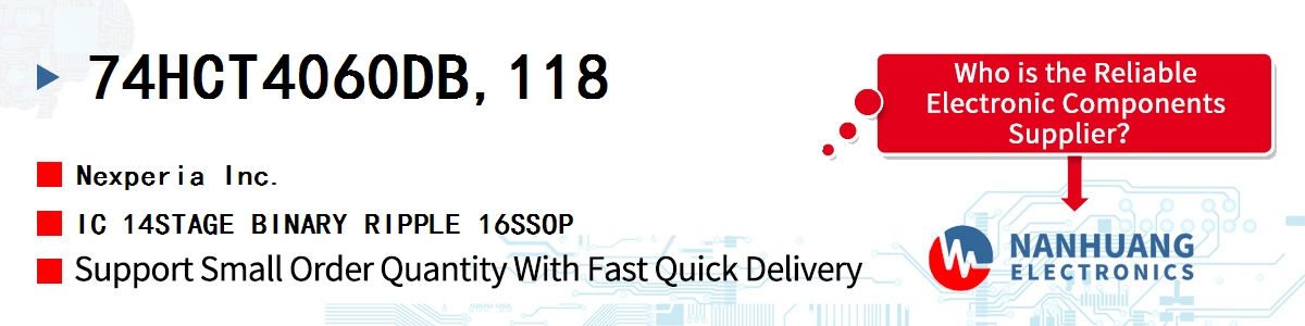 74HCT4060DB,118 Nexperia IC 14STAGE BINARY RIPPLE 16SSOP