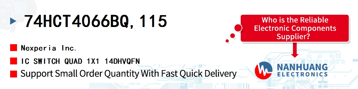 74HCT4066BQ,115 Nexperia IC SWITCH QUAD 1X1 14DHVQFN