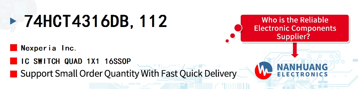 74HCT4316DB,112 Nexperia IC SWITCH QUAD 1X1 16SSOP