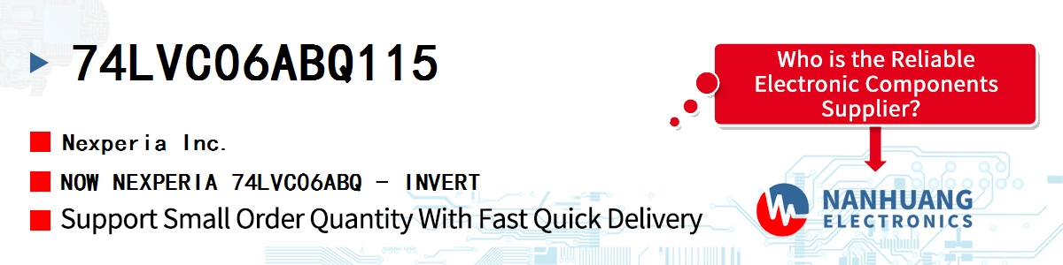 74LVC06ABQ,115 Nexperia IC INVERTER OD 6CH 6-IN 14DHVQFN