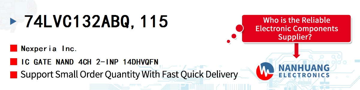 74LVC132ABQ,115 Nexperia IC GATE NAND 4CH 2-INP 14DHVQFN