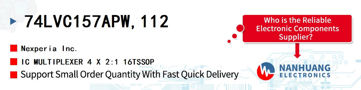 74LVC157APW,112 Nexperia IC MULTIPLEXER 4 X 2:1 16TSSOP