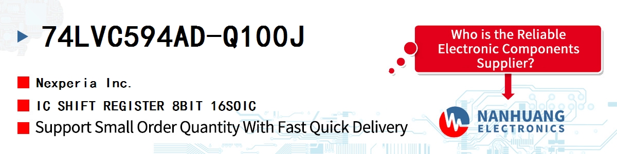 74LVC594AD-Q100J Nexperia IC SHIFT REGISTER 8BIT 16SOIC