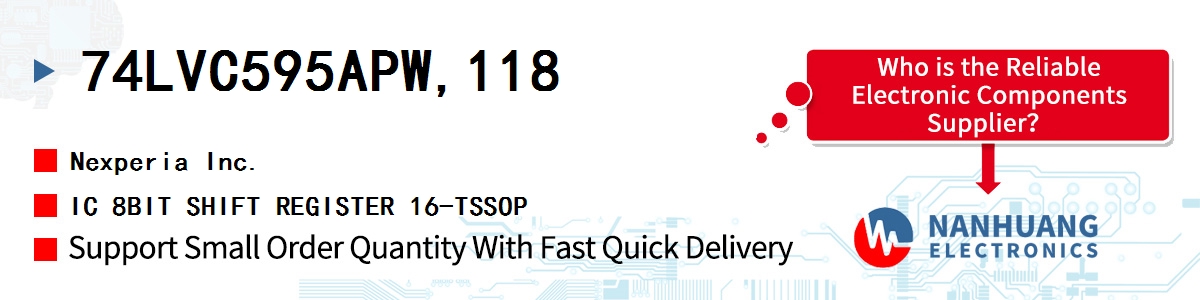 74LVC595APW,118 Nexperia IC 8BIT SHIFT REGISTER 16-TSSOP