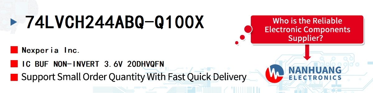 74LVCH244ABQ-Q100X Nexperia IC BUF NON-INVERT 3.6V 20DHVQFN