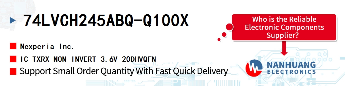 74LVCH245ABQ-Q100X Nexperia IC TXRX NON-INVERT 3.6V 20DHVQFN