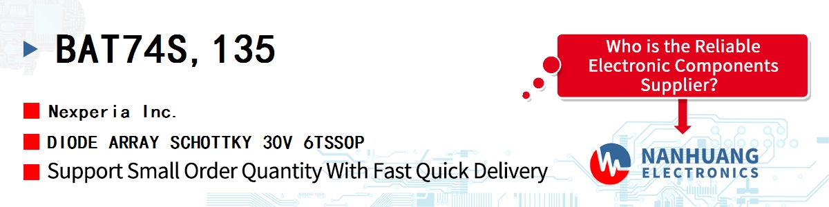 BAT74S,135 Nexperia DIODE ARRAY SCHOTTKY 30V 6TSSOP