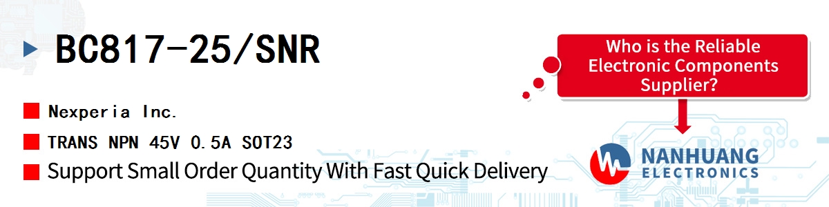 BC817-25/SNR Nexperia TRANS NPN 45V 0.5A SOT23