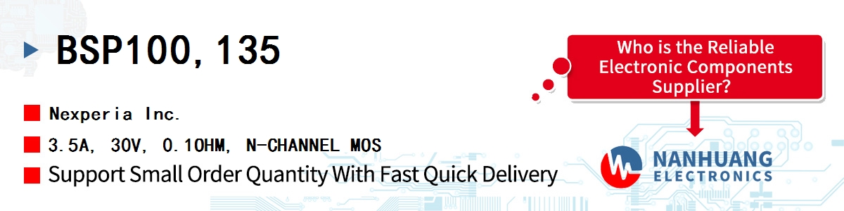 BSP100,135 Nexperia MOSFET N-CH 30V 3.2A SOT223