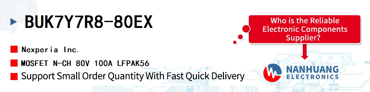 BUK7Y7R8-80EX Nexperia MOSFET N-CH 80V 100A LFPAK56