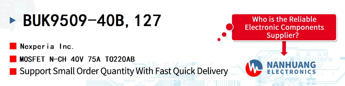 BUK9509-40B,127 Nexperia MOSFET N-CH 40V 75A TO220AB