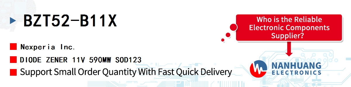 BZT52-B11X Nexperia DIODE ZENER 11V 590MW SOD123