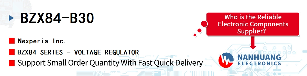 BZX84-B30 Nexperia BZX84 SERIES - VOLTAGE REGULATOR