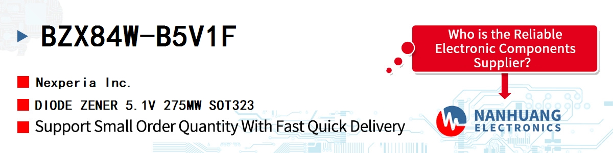 BZX84W-B5V1F Nexperia DIODE ZENER 5.1V 275MW SOT323