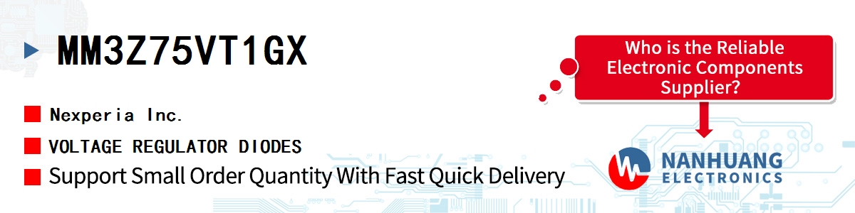 MM3Z75VT1GX Nexperia VOLTAGE REGULATOR DIODES
