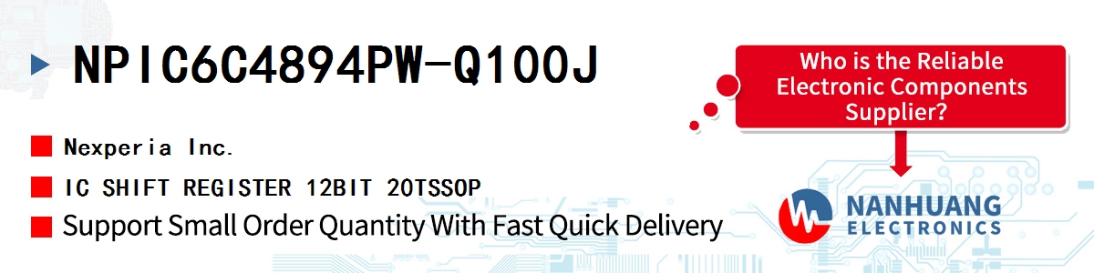 NPIC6C4894PW-Q100J Nexperia IC SHIFT REGISTER 12BIT 20TSSOP