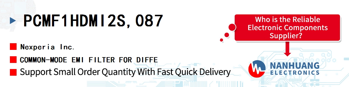 PCMF1HDMI2S,087 Nexperia COMMON-MODE EMI FILTER FOR DIFFE