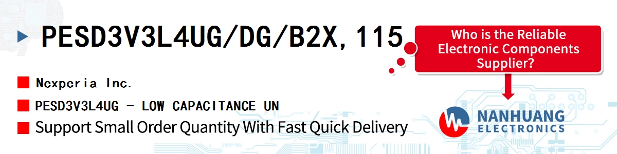 PESD3V3L4UG/DG/B2X,115 Nexperia PESD3V3L4UG - LOW CAPACITANCE UN