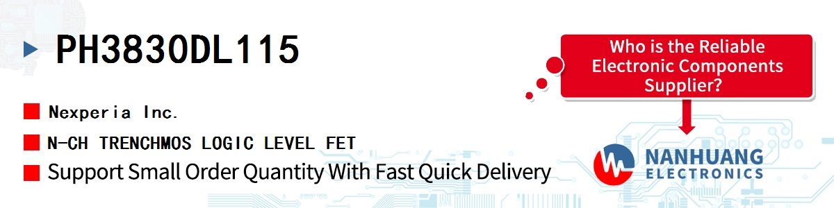 PH3830DL115 Nexperia N-CH TRENCHMOS LOGIC LEVEL FET